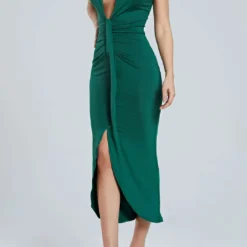 Deep V-Neck Sleeveless Midi Dress -Women's Clothing Store 635ffeb1 4166 4afc 8c3f 24aaad560dfa