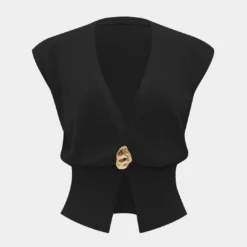 Knit Button Tank Top