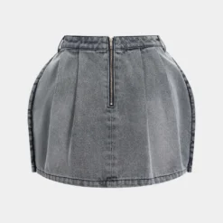 Denim Puff Hem Mini Skirt -Women's Clothing Store 6555ec05 6bc5 4cf6 bd65 4910cadc8fef