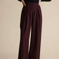 Asymmetric Wide-Leg Pants