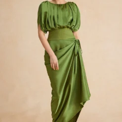 Satin Asymmetrical Ruched Tie Knot Zipper Skirt -Women's Clothing Store 66073690 3c44 459e b8b7 b9942350f294