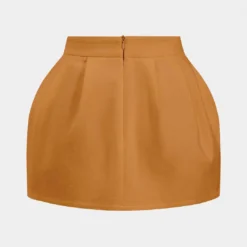 Linen Ruched Zipper Skirt -Women's Clothing Store 6607c8b8 a007 4a1c 9593 e05c2be2ea84