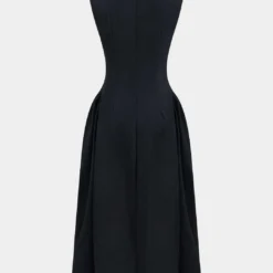 Metallic Decor Zipper Sleeveless Maxi Dress -Women's Clothing Store 668327aa 9498 4eef 93c8 a9f38088d706