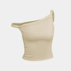 Basic Asymmetrical Twist Sleeveless Top -Women's Clothing Store 67f3f30c 8a4b 4a6a 99d2 00a516fbdd04