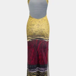 Abstract Print Sleeveless Backless Slit Maxi Dress -Women's Clothing Store 68f38da5 7913 408f aa46 2c959c4d9047