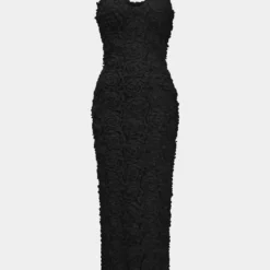 Appliques V-neck Slit Maxi Dress -Women's Clothing Store 69174325 077e 4f82 8238 81ecc707797b