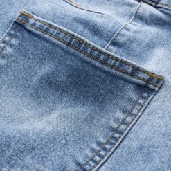 Denim Buton Pocket Wide Leg Barrel Jeans -Women's Clothing Store 69356cd7 dc45 4ff9 8137 dc661daebd0d