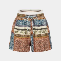Ethnic Print Shorts
