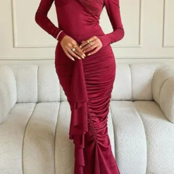 Ruffle Twist Maxi Dress -Women's Clothing Store 6a5ea8b8 a721 48ea 8e13 7bb0efd6e7ba