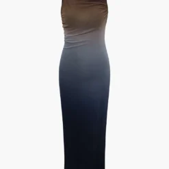 Ombre Mesh Sleeveless Midi Dress