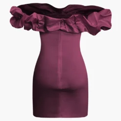 Ruffle Neckline Off The Shoulder Mini Dress -Women's Clothing Store 6a7be24c f28e 4263 b1bb aca7c947ac91