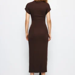 Tie Cut Out Ruched Midi Dress -Women's Clothing Store 6c2fcc7d a304 464e a1a9 2d2441bf415b