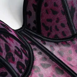 Leopard Print Mesh Sheer Corset Cami Top -Women's Clothing Store 6d5c007f efc9 478d ad51 d8d238c3dc85