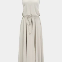 Halter Neck Tie-Up Backless Sleeveless Maxi Dress