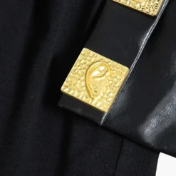 Faux Leather Patchwork Button Bodysuit -Women's Clothing Store 6e3f7573 f925 4cf4 8746 d263dff55931