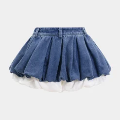 Denim Patchwork Belted Shorts -Women's Clothing Store 6fce4ed7 7e1a 445c 8334 4f4afe6fd60e