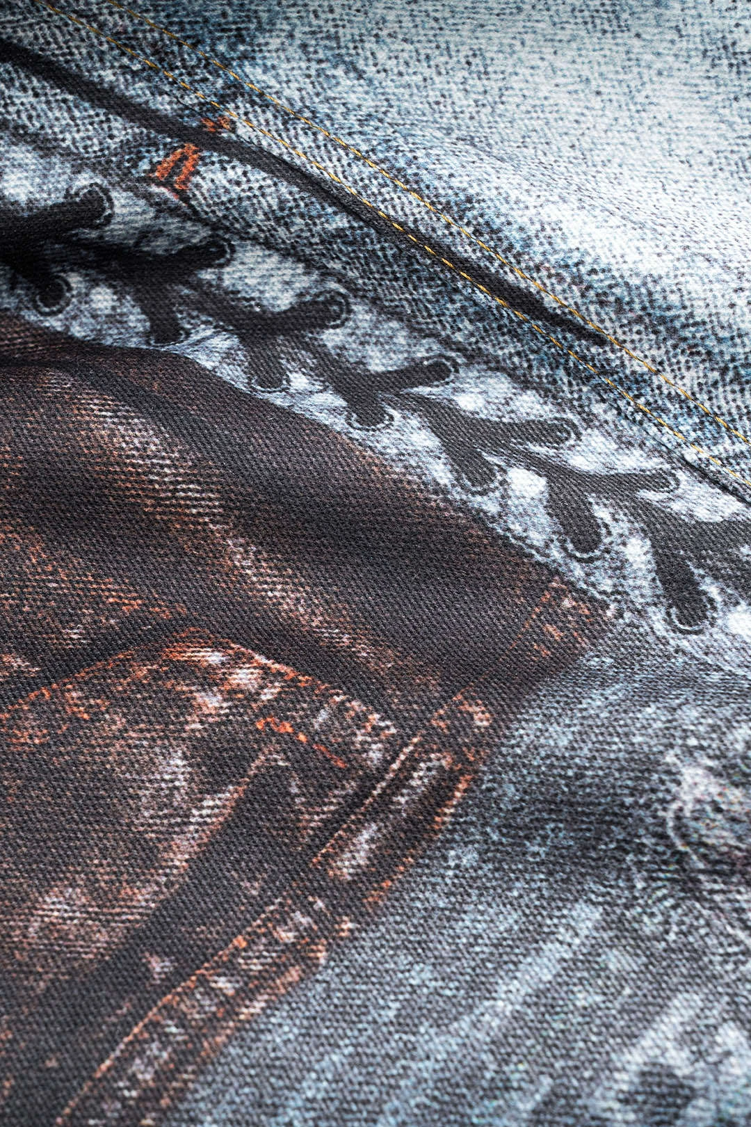 Abstract Print Button Pocket Wide Leg Barrel Trousers 5 Abstract Print Button Pocket Wide Leg Barrel Trousers - Image 5