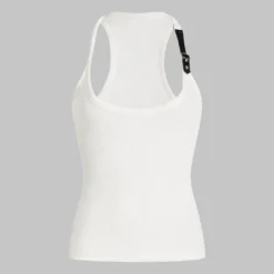 Metallic Decor Ribbed Tank Top