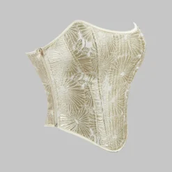 Floral Pattern Tie Back Zipper Corset Tube Top -Women's Clothing Store 734860a7 7d12 45c3 8310 b5fd9e73c317