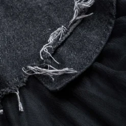 Denim Mesh Patchwork Belted Button Pocket Skirt -Women's Clothing Store 73ca7c1b df47 45ef 8635 6c0be44debae