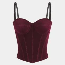 Velvet Slip Bustier Corset Waist Cami Top -Women's Clothing Store 753d795a 2b31 4f13 bcde f42a3d54bd53
