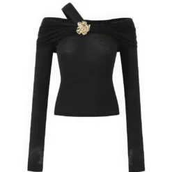 Metallic Off Shoulder T-Shirt