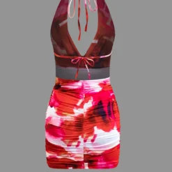 Tie Dye Halter Cowl Neck Backless Mini Dress -Women's Clothing Store 77dd5adf 861c 452d 83cb b5350cafe4c5