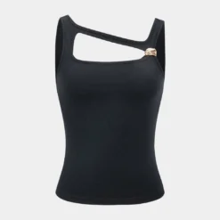 Asymmetrical Neckline Strap Slip Tank Top
