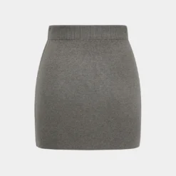Basic Solid Knit Mini Skirt