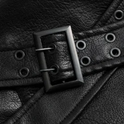 Faux Leather Belted Patchwork Pocket Zipper Skirt -Women's Clothing Store 79215656 d8b0 4748 8a04 7d20cc86190f