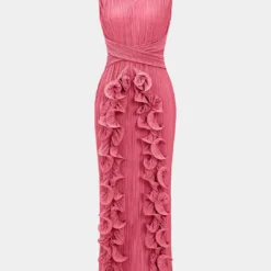 3D Floral V-neck Midi Dress -Women's Clothing Store 7a004291 9672 49e8 9ec1 96c4ed32271f