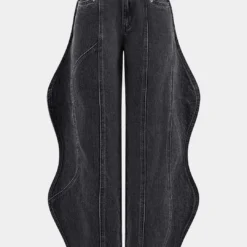 Wave Leg High Waist Barrel Jeans -Women's Clothing Store 7a6839ca c925 45ef b406 17522f0efb43