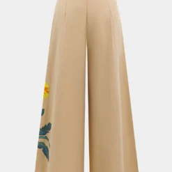 Floral Leaves Print Pocket Wide Leg Trousers -Women's Clothing Store 7a8c559d be53 464d 8a87 57b91016b9bb