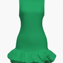 Solid Tank Ruffle Hem Mini Dress -Women's Clothing Store 7c774793 a553 41fc a1c0 8aa2ea5073d5