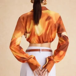 Watercolor Print Ruched Long-Sleeve Shirt 19 Watercolor Print Ruched Long-Sleeve Shirt -Women's Clothing Store 7d9edb56 97cd 412d a344 d481043ea229