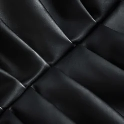 Solid Faux Leather Ruched Skirt -Women's Clothing Store 7da90526 fb3d 41ed 9878 052f8e475ecc