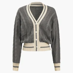 Color Block Print Button Sweater Cardigan -Women's Clothing Store 7e68a262 fa3c 48ac 9c53 e35b2e8365cb