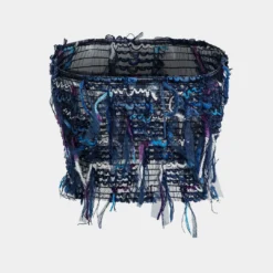 Fringe Mesh Tube Top -Women's Clothing Store 7f886546 0cec 419c bedf 9c5117956923