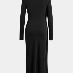 Mock Neck Wrap Ruched Long Sleeve Slit Maxi Dress -Women's Clothing Store 80ffdca3 d974 4c89 a922 20f0e11eb391