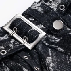 Jacquard Denim Metal Belt Zipper Skirt -Women's Clothing Store 8114f647 cb94 4efd ad7e f0642c367209