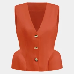 Linen Metallic Button Tank Top -Women's Clothing Store 8272d1ac 8a2c 40b5 a84a 994ec70891d9