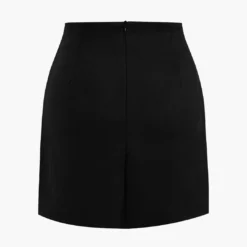 Linen Button Patchwork Pleated Skirt -Women's Clothing Store 829b79bb e383 4074 9c42 8040e649a59a