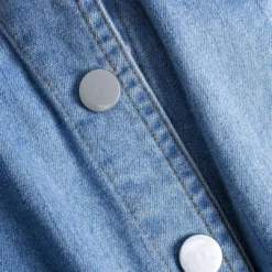 Denim Button Detail Straight Leg Jeans -Women's Clothing Store 82e47504 49be 4427 be5d f78198405764