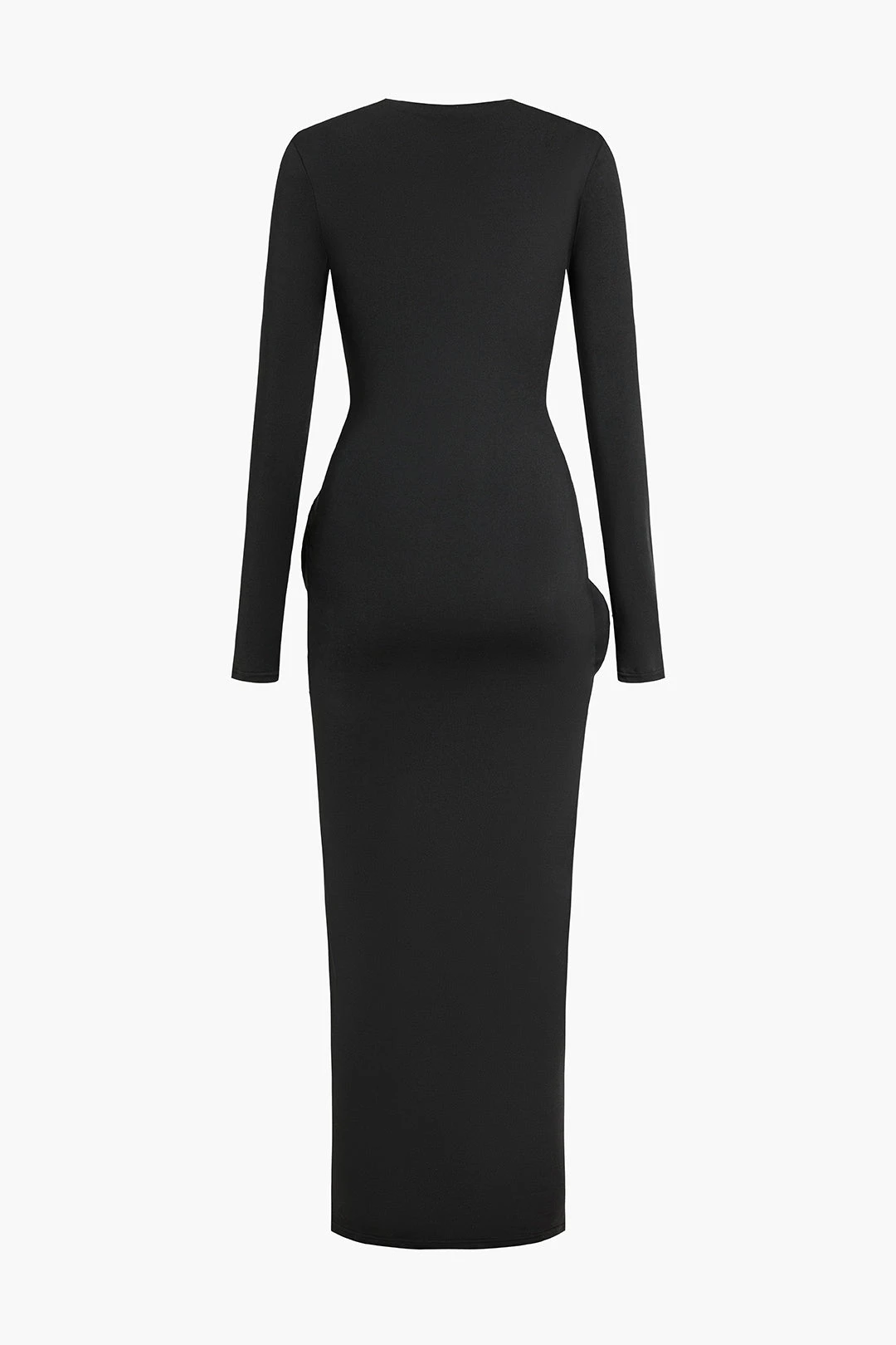 Cut Out Round Neck Long Sleeve Maxi Dress 2 Cut Out Round Neck Long Sleeve Maxi Dress - Image 2