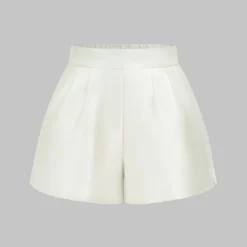 Satin High Waist Wide Leg Shorts -Women's Clothing Store 8493d910 420e 47c7 8086 53dfa07b6471