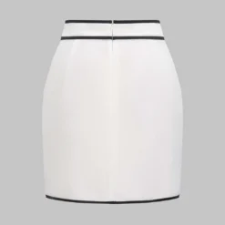 Linen Contrast Binding Skirt -Women's Clothing Store 84ab7949 cf65 4212 b295 1087c871bc7a