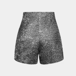 High Waisted Jacquard Shorts -Women's Clothing Store 854044c7 32de 43ea b9fa fe2fb7378aab