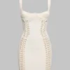 Braided Cut Out Sleeveless Mini Dress