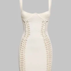 Braided Cut Out Sleeveless Mini Dress