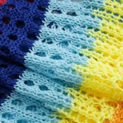 Contrast Knit Hollow Out Drawstring Shorts -Women's Clothing Store 86e0d038 2bcd 465c 8571 847ea8bfd6b5